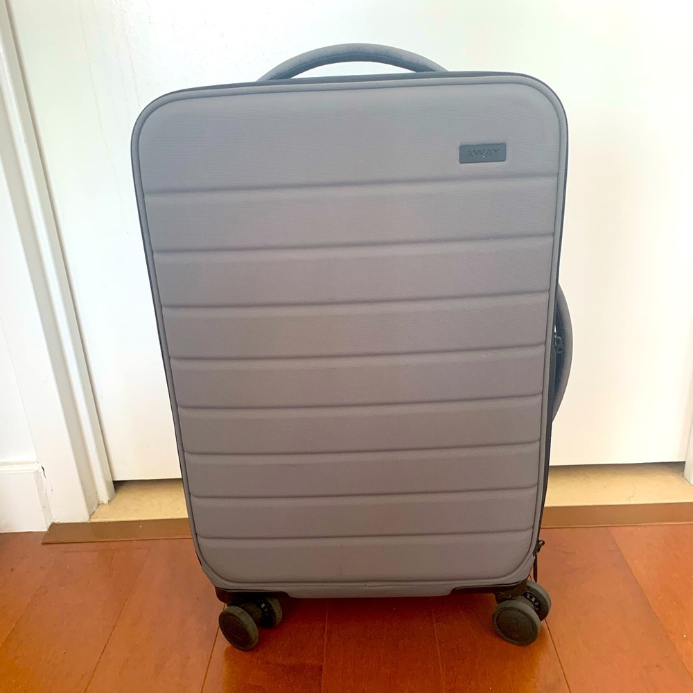 Away Carry-on suitcase, soft shell. Color: Asphalt